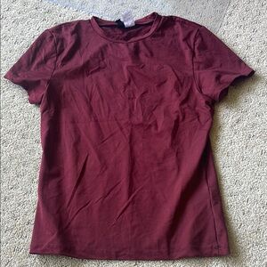 H&M Burgundy Short Sleeve Tee